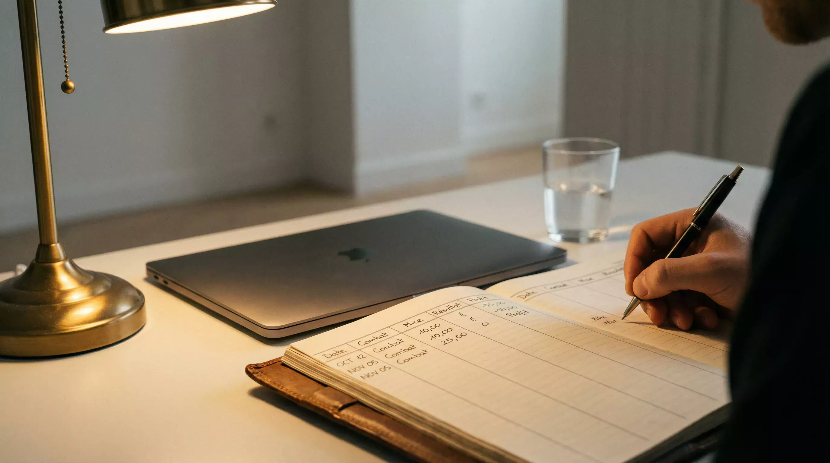 Carnet de suivi de paris sportifs boxe avec unités de mise notées